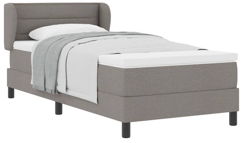 vidaXL Κρεβάτι Box Spring με Στρώμα Ταμπά 80x200 εκ. Υφασμάτινο