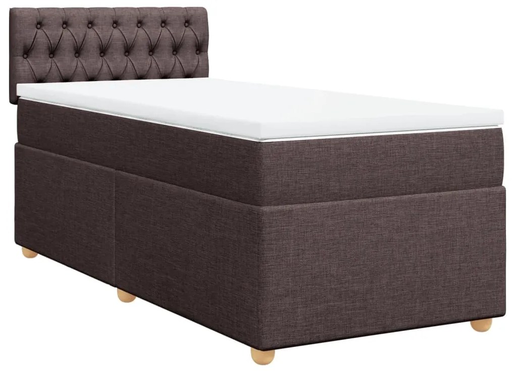 ΚΡΕΒΑΤΙ BOXSPRING ΜΕ ΣΤΡΩΜΑ ΣΚΟΥΡΟ ΚΑΦΕ 90X190 ΕΚ. ΥΦΑΣΜΑΤΙΝΟ 3288845