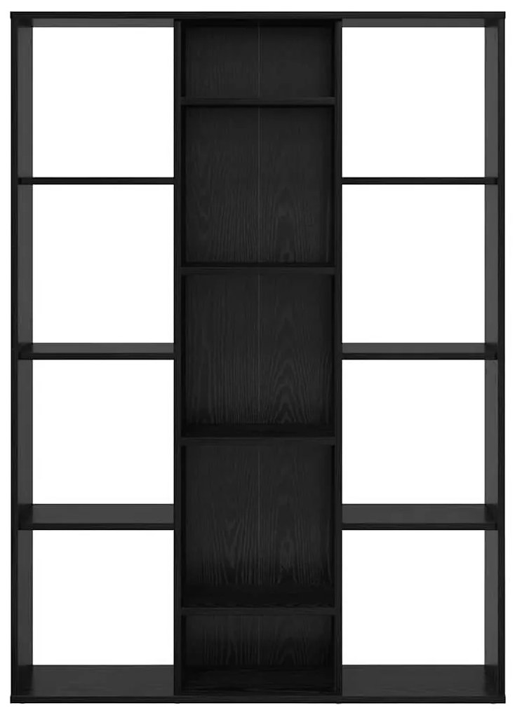 vidaXL Διαχωριστικό Δωματίου με ράφι Μαύρη Οξυά 100 x 24 x 140 εκ.