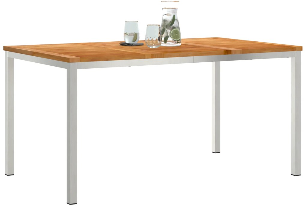 vidaXL Τραπέζι Εξωτερικού Χώρου 150x90x75 cm Στερεό ξύλο Teak