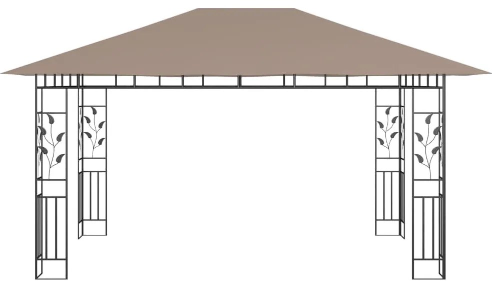 ΚΙΟΣΚΙ ΜΕ ΑΝΤΙΚΟΥΝΟΥΠΙΚΟ ΔΙΧΤΥ TAUPE 4X3X2,73 Μ. / 180 ΓΡ./Μ² 312252