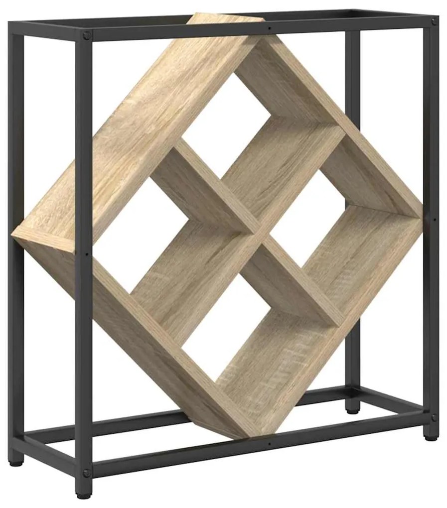 vidaXL Ράφι κρασιών Sonoma Oak 51x18x52,5 εκ. Κατασκευασμένο από ξύλο με επεξεργασία