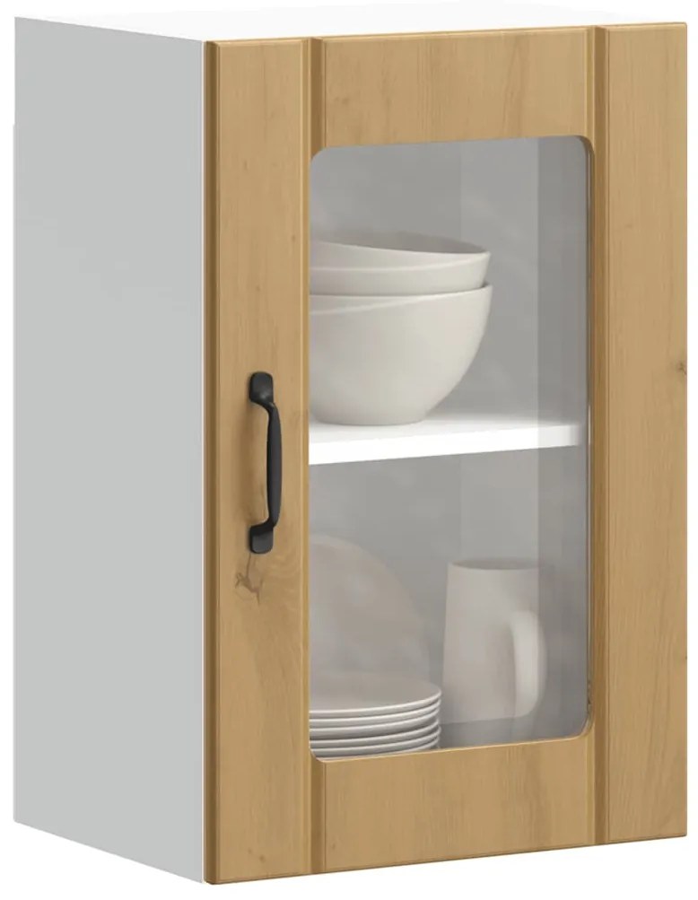Ντουλάπι τοίχου κουζίνας με γυάλινη πόρτα "Lucca" Artisan Oak