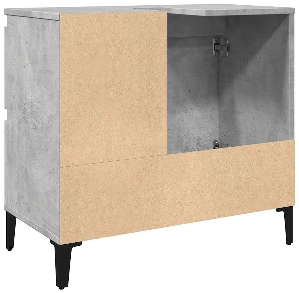 vidaXL ντουλάπι νεροχύτη σκυρόδεμα γκρι 65x33x60cm κατασκευασμένο ξύλο