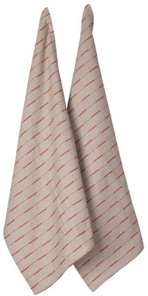 Πετσέτες Κουζίνας (Σετ 2Τμχ) 33552 Cream-Orange Ladelle Βαμβάκι-Πολυέστερ