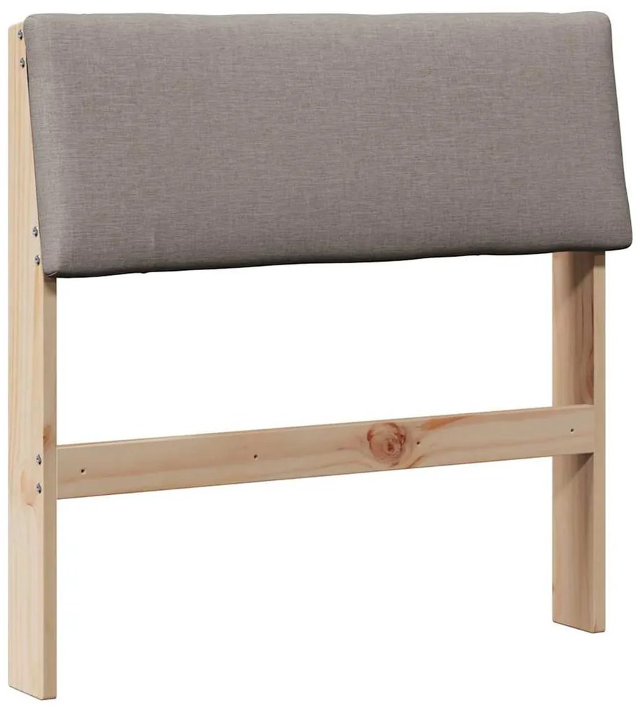 vidaXL Ταπετσαρισμένο κεφαλάρι Taupe 75 cm Στερεά ξυλεία πεύκου