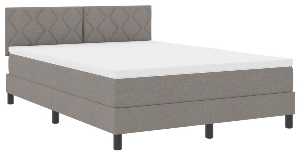 vidaXL κρεβάτι box spring με στρώμα ταμπά 140x200 εκ ύφασμα