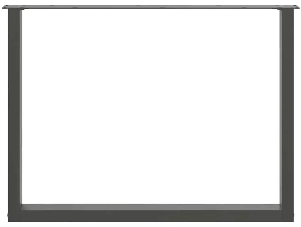vidaXL Πόδια Τραπεζαρίας σε Σχήμα U 3 τεμ. Ανθρακί 100x(72-73) εκ. Ατσάλι