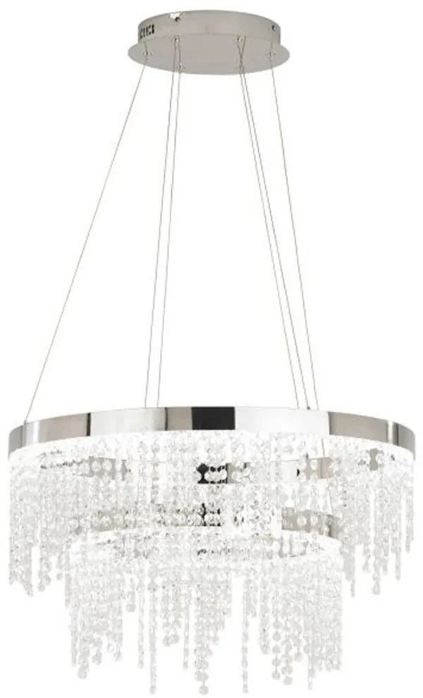 Φωτιστικό Οροφής 39281 Antelao Led Ø610 Κρύσταλλο Chrome Eglo Metal, Glass