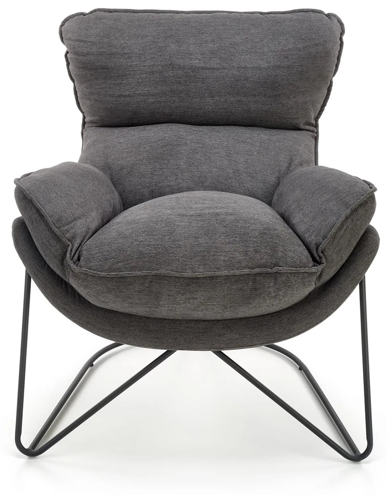 VOLKER leisure armchair dark grey/ black DIOMMI V-CH-VOLKER-FOT