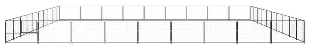 Σπιτάκι Σκύλου Μαύρο 90 μ² Ατσάλινο - Μαύρο
