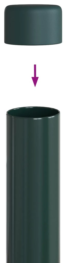 vidaXL Πό posts φράχτη 12 pcs Πράσινο 90 cm