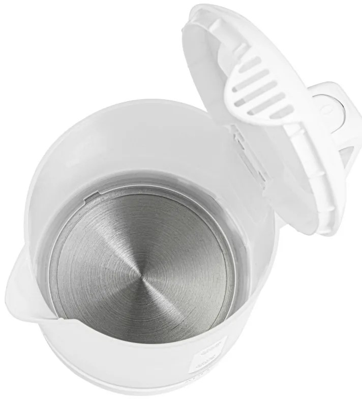 Ηλεκτρικός βραστήρας Adler AD 1381, 900W, 0.5 l, 2 φλιτζάνια και κουτάλα, Επίπεδο θερμαντικό στοιχείο, Προστασία υπερθέρμανσης, Λευκό