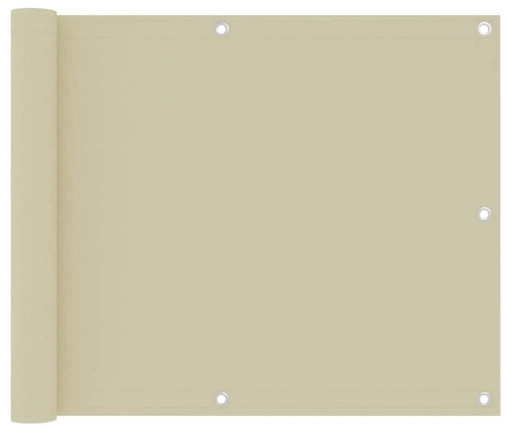 vidaXL Διαχωριστικό Βεράντας Κρεμ 75 x 300 εκ. Ύφασμα Oxford