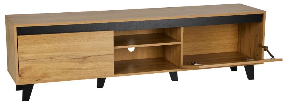 ARABICA TV STAND SONOMA ΜΑΥΡΟ 170x38xH49cm - 05-0746