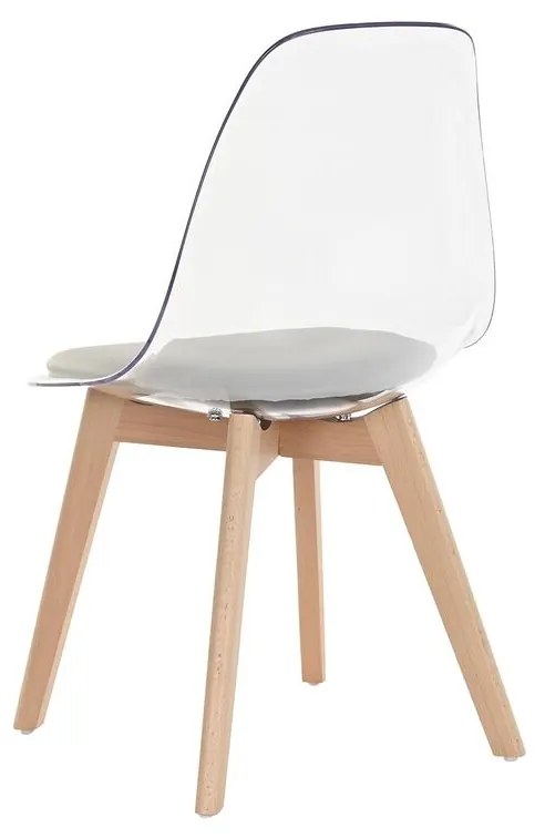 Καρέκλα Τραπεζαρίας DKD Home Decor Γκρι Ξύλο Πολυανθρακικό 54 x 47 x 81 cm