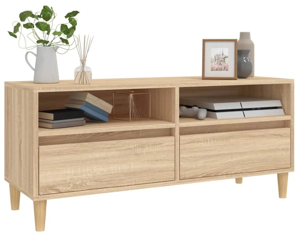 vidaXL Έπιπλο Τηλεόρασης Sonoma Δρυς 100 x 34,5 x 44,5 εκ. Επεξ. Ξύλο