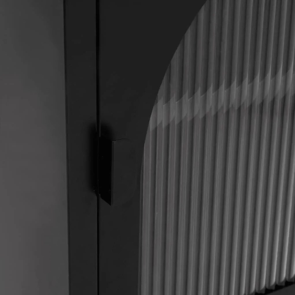 vidaXL Κομοδίνα 2 τεμ. Μαύρα 50 x 35 x 60 εκ. από Ατσάλι και Γυαλί