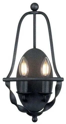 Απλίκα Φωτιστικό Τοίχου 2xE14  Bradbury  Elstead Lighting QZ-BRADBURY2-GK Γκρι