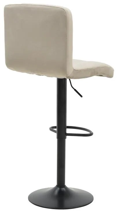 Σκαμπό μπαρ Remina πτυσσόμενο μπεζ βελούδο-βάση μαύρο μέταλλο 44x44x112εκ 2αδα 44x44x112 εκ.