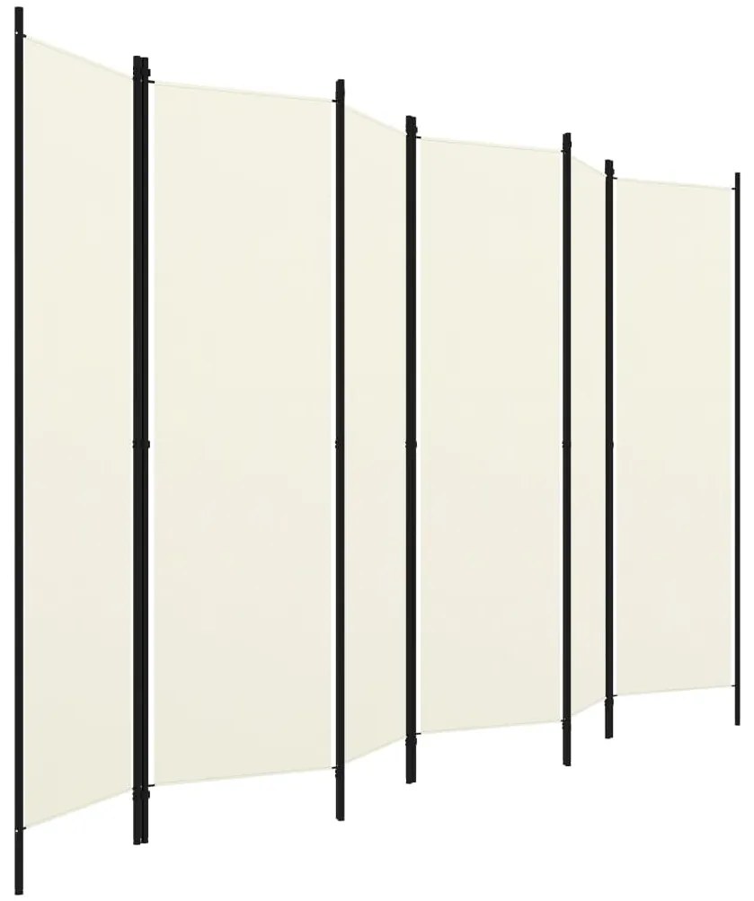 vidaXL Διαχωριστικό Δωματίου με 6 Πάνελ Λευκό 300 x 180 εκ.