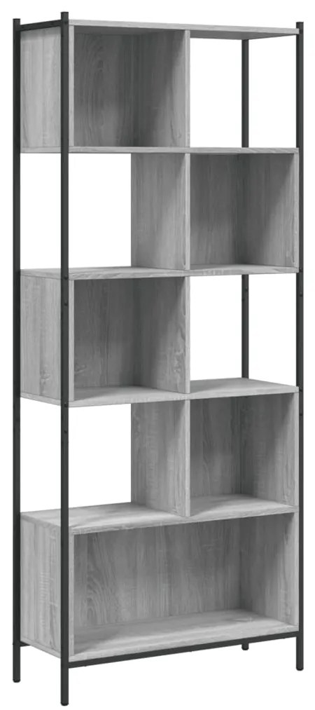 vidaXL Βιβλιοθήκη Γκρι Sonoma 72 x 28 x 172 εκ. από Επεξεργασμένο Ξύλο