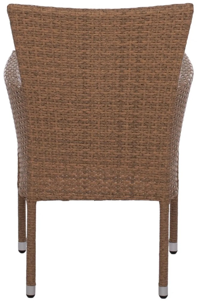 Καρέκλα - Πολυθρόνα NISHA C5684.02 Μεταλλική με Wicker Καφέ - Μόκα &amp; Μαξιλάρι 58x60x87 εκ. 58x60x87 εκ.