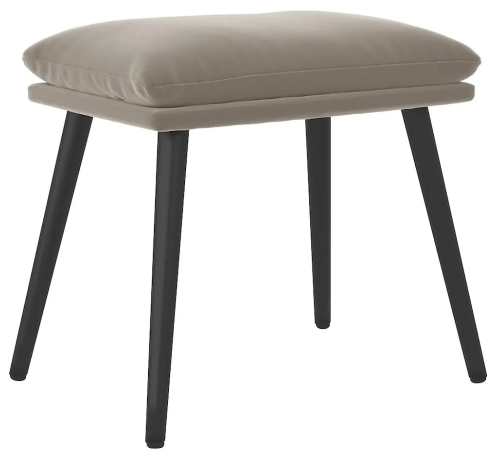 vidaXL Υποπόδιο Ανοιχτό Γκρι 45 x 29,5 x 39 εκ. Βελούδινο
