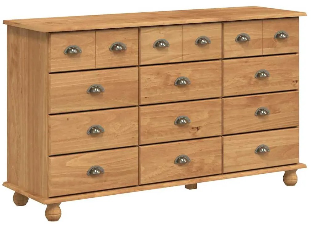 vidaXL Συρταριέρα ASKIM Καφέ 79 x 40 x 133.5 εκ Μασίφ ξύλο πεύκου