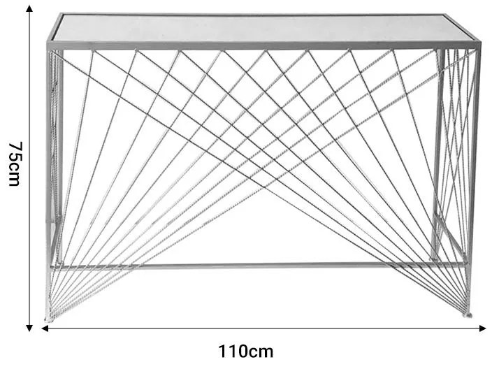 Κονσόλα Gioni Inart χρυσό μέταλλο 110x30x75εκ 110x30x75 εκ.