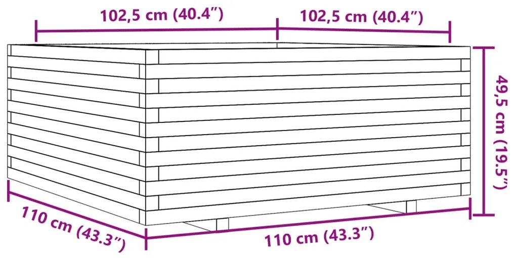 ΖΑΡΝΤΙΝΙΕΡΑ ΚΑΦΕ ΚΕΡΙΟΥ 110X110X49,5 ΕΚ. ΑΠΟ ΜΑΣΙΦ ΞΥΛΟ ΠΕΥΚΟΥ 3282546