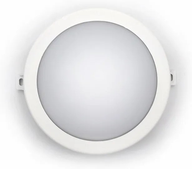 Adeleq Led Χελώνα PC Στρογγυλή Φ172mm 6W 4000K Ip64 Λευκή 21-1720610
