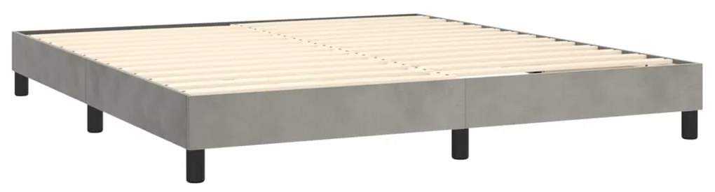 ΚΡΕΒΑΤΙ BOXSPRING ΜΕ ΣΤΡΩΜΑ ΑΝΟΙΧΤΟ ΓΚΡΙ 160X200 ΕΚ. ΒΕΛΟΥΔΙΝΟ 3127619