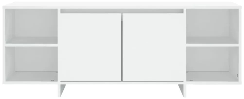 Έπιπλο Τηλεόρασης Λευκό 130 x 35 x 50 εκ. από Μοριοσανίδα - Λευκό