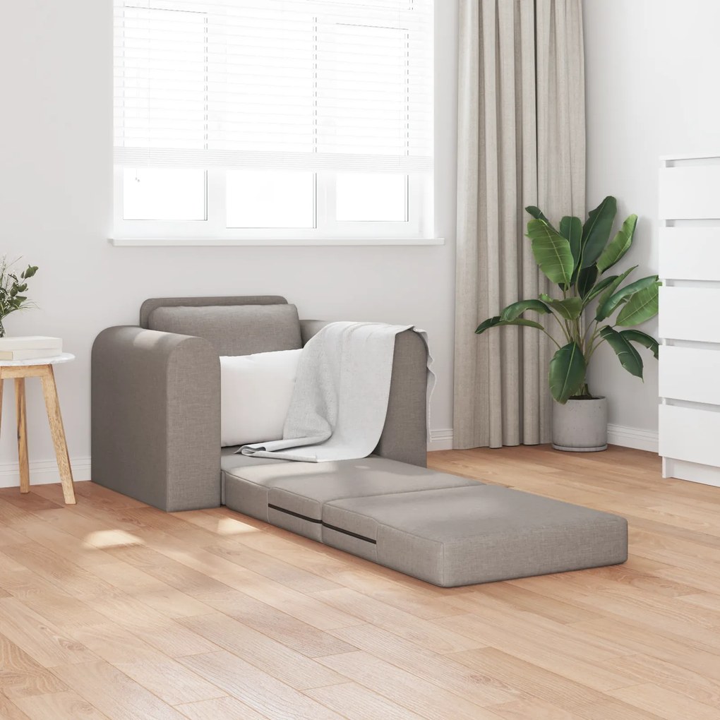 vidaXL Κατωσάι Καναπές Κρεβάτι 2 σε 1 Ταμπά 98x71x83 εκ. Ύφασμα