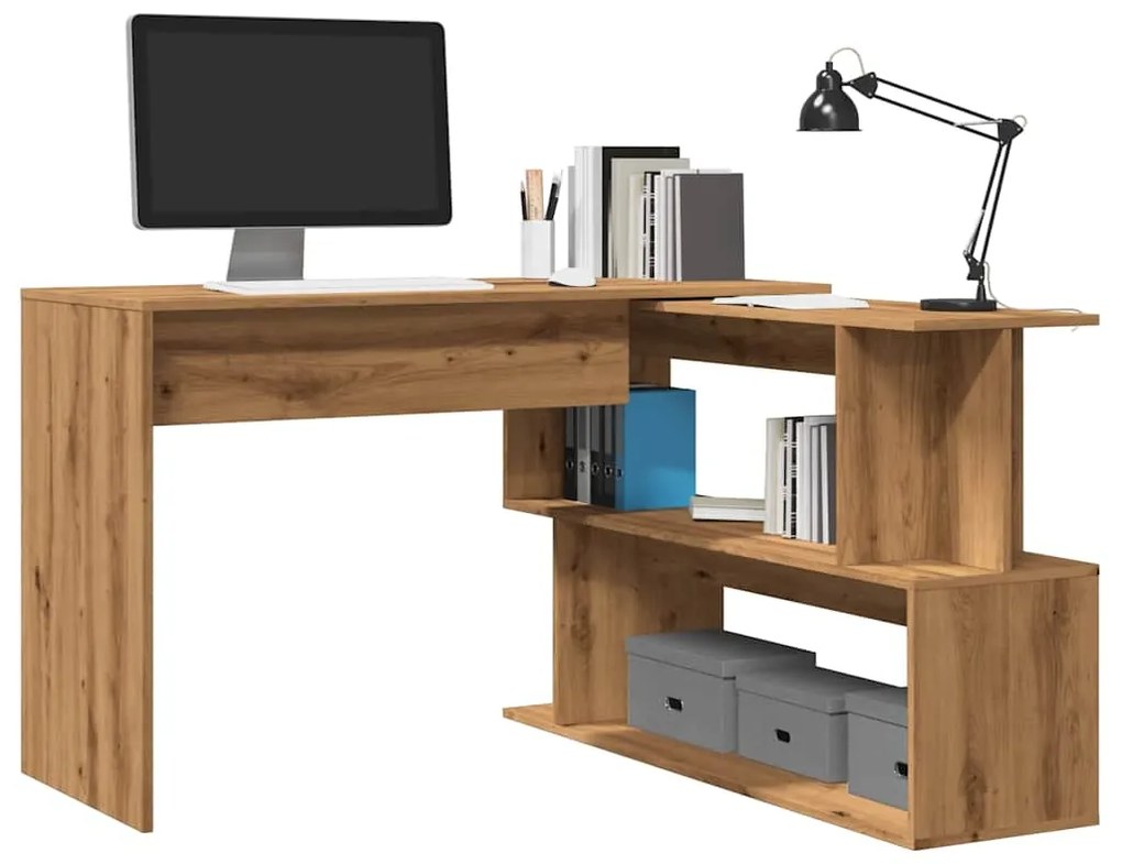 Γραφείο Γωνιακό Τεχνίτης Δρυς 200,5x50x76 εκ Επεξεργασμένο Ξύλο