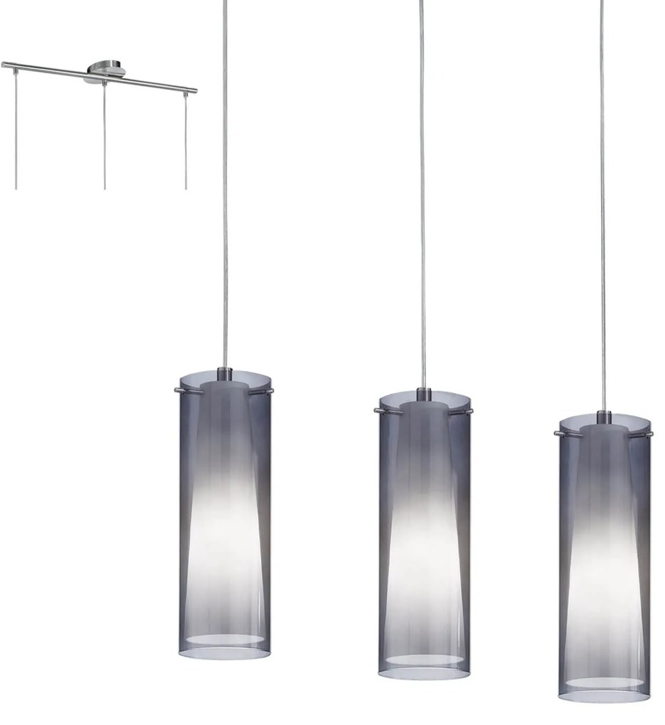 Φωτιστικό Οροφής Pinto Nero 90305 Grey Eglo Metal, Glass