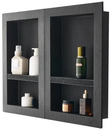 VEVOR Shower Niche 40.6 x 61+40.6 x 61 cm Recessed Wall Organizer Bathroom