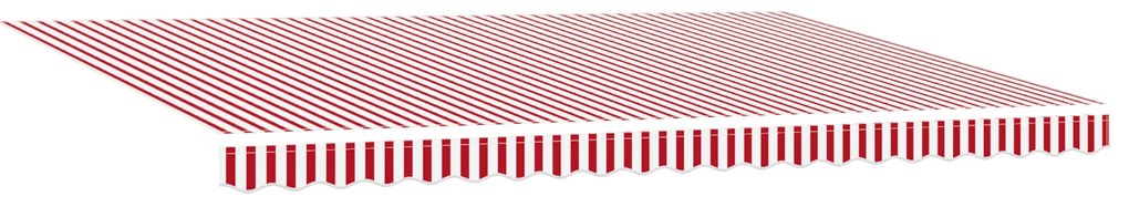 vidaXL Ανασυρόμενη τέντα with Κόκκινο και λευκό 500 x 350 εκ