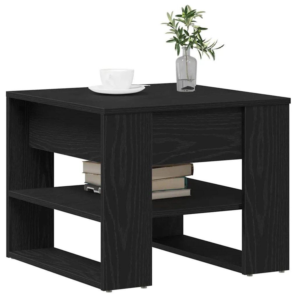 vidaXL Τραπεζάκι σαλονιού Μαύρη δρυς 55.5 x 55 x 45 cm