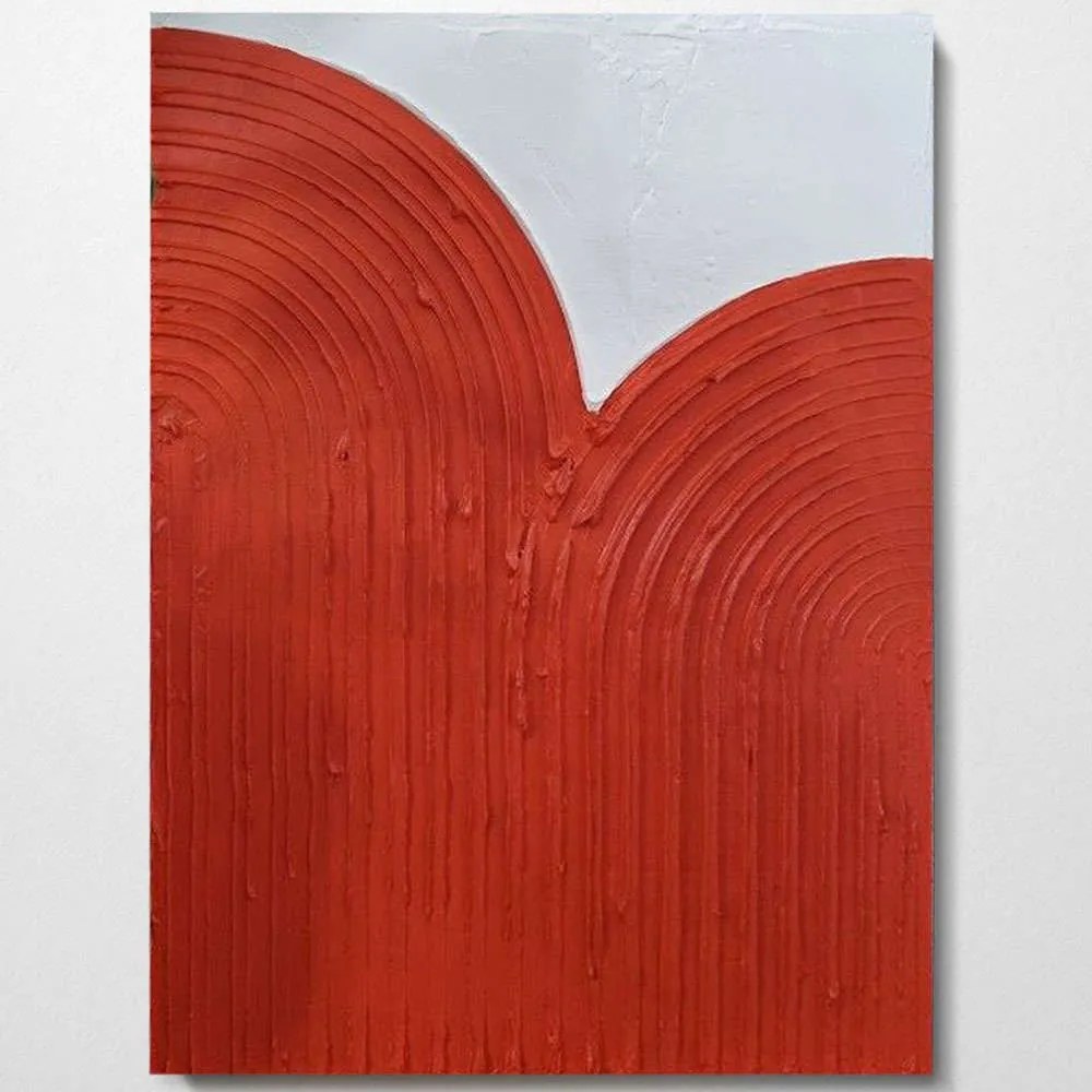 Πίνακας Καμβάς 3D 112RGN1132 70x100cm White-Red Wallity Vertical Ξύλο, Καμβάς