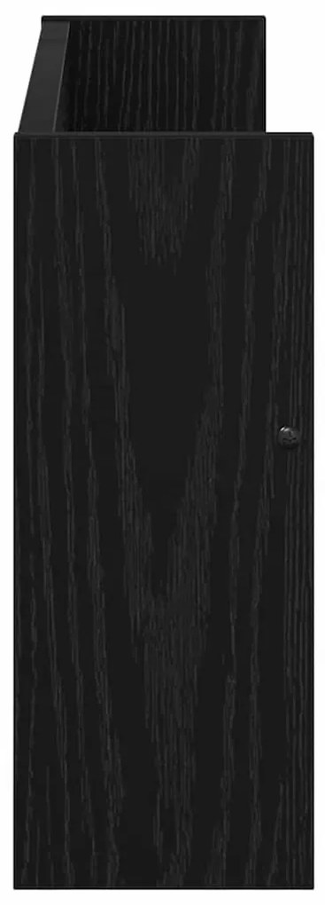 vidaXL Ράφι Περιοδικών Μαύρη Οξυά 60 x 12 x 30 εκ Επεξεργασμένο ξύλο