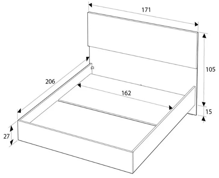 Κρεβάτι Oryana Megapap χρώμα λευκό 160x200εκ.