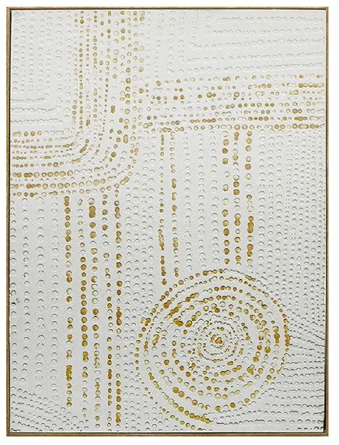 Πίνακας Καμβάς FAL221 60x80cm White-Gold Espiel Κάθετοι Canvas,Plaster