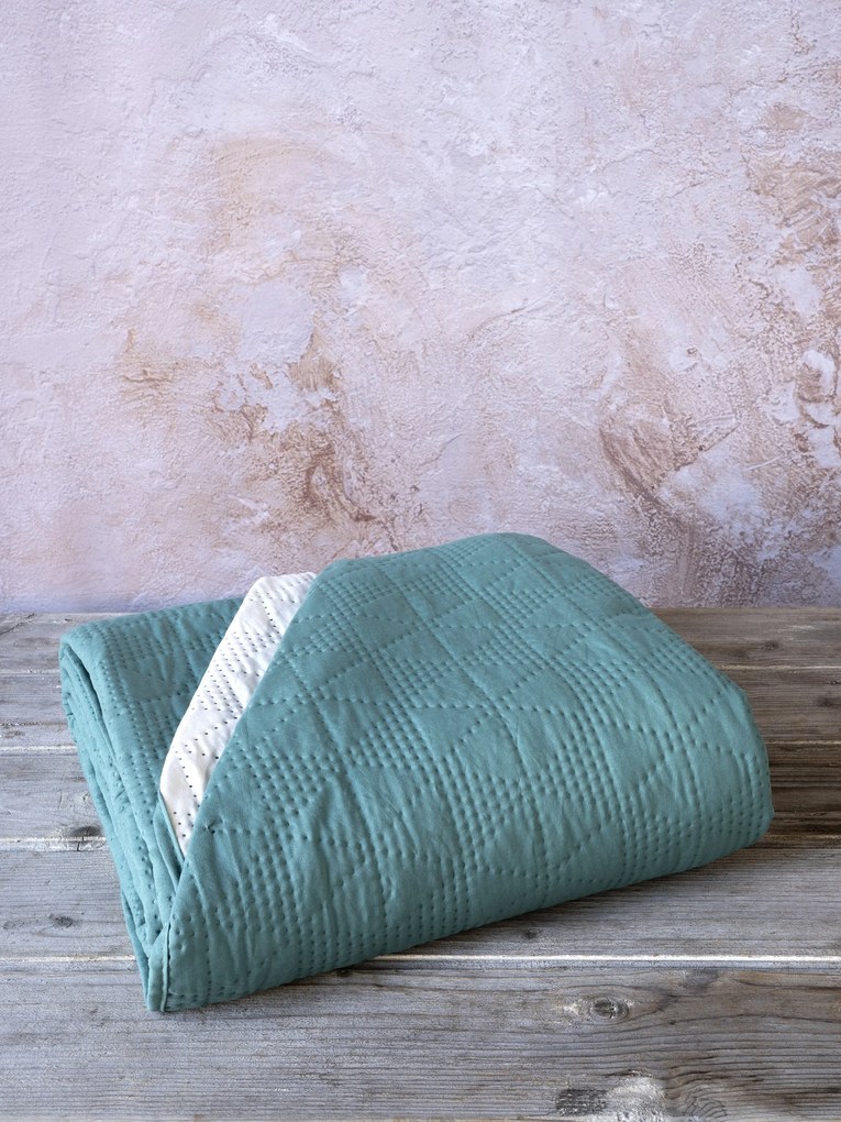 Κουβερλί Υπέρδιπλο 220x240 - Armon Jungle Green/Light Beige 5206482067837