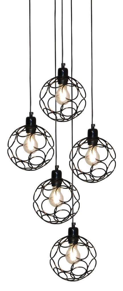 Φωτιστικό Οροφής HL-3588-5 ALINE GOLD PENDANT - 77-4074 - 21W - 50W - 77-4074