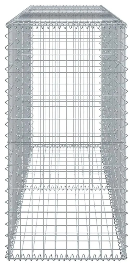 vidaXL Συρματοκιβώτιο με Κάλυμμα 200x50x100εκ. από Γαλβανισμένο Χάλυβα