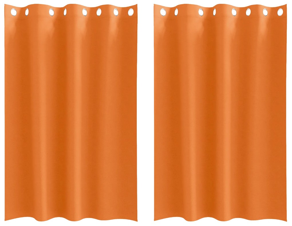 vidaXL Κουρτίνες 2 pcs Φωτεινό Πορτοκάλι 175 x 140 εκ. Πολυεστέρας