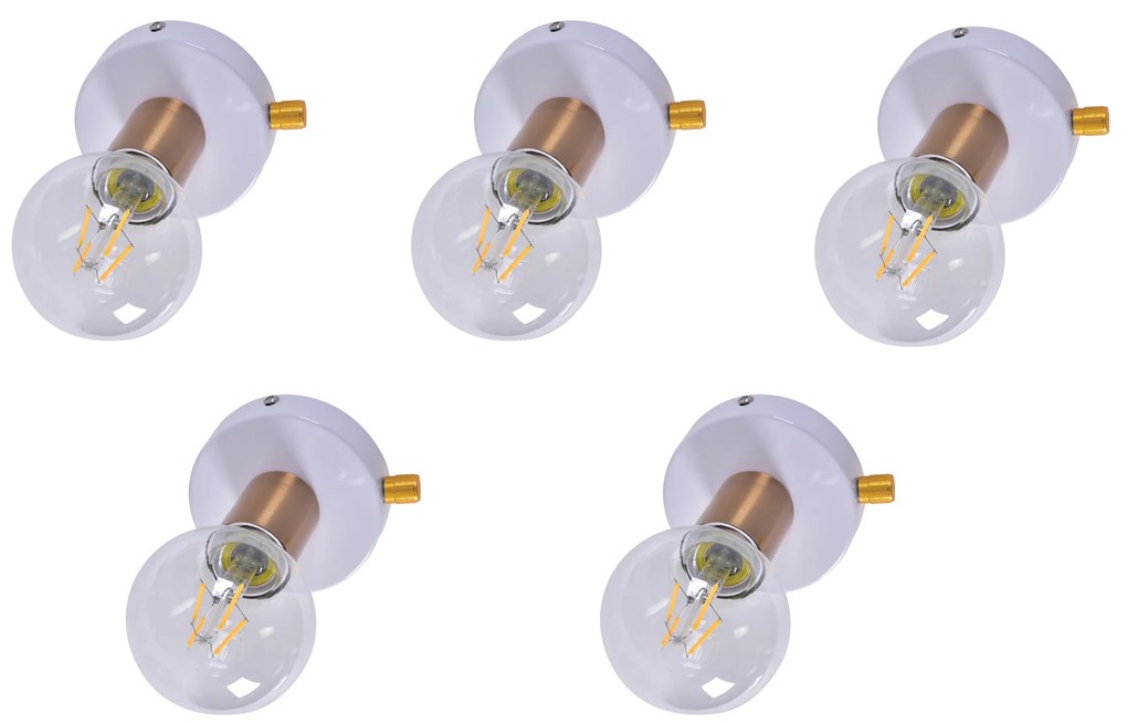 SE 138-WH (x5) Tolo Packet White and bronze light+