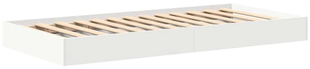 vidaXL Κρεβάτι Βιβλιοθήκης Λευκό 100 x 200 cm Επεξεργασμένο ξύλο